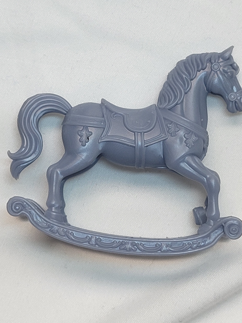 1:12 Scale Resin 3D Printed Ornate Rocking Horse Miniature Dollhouse Nursery
